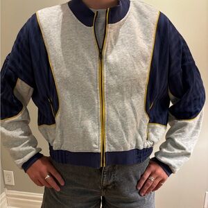 Urban Outfiters-out from under sweatshirt zip-up